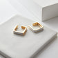 Golden Square Earrings For Sale - Ladies Jewelry | Lagnima
